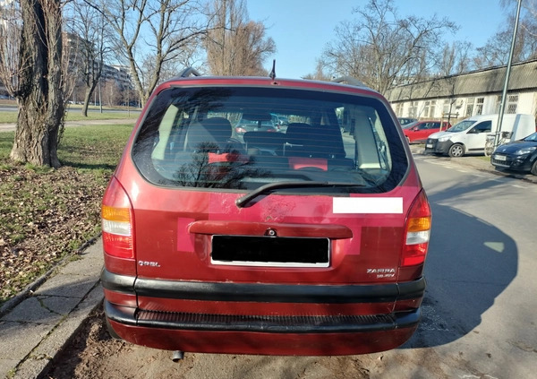 Opel Zafira cena 4200 przebieg: 517000, rok produkcji 2000 z Warszawa małe 79